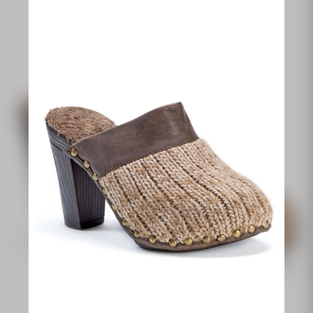 Muk Luks Kameryn Platform Heel Mule New Oatmeal 7